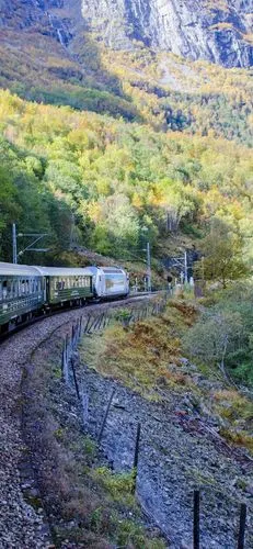 火车,山,挪威 iphone 壁纸