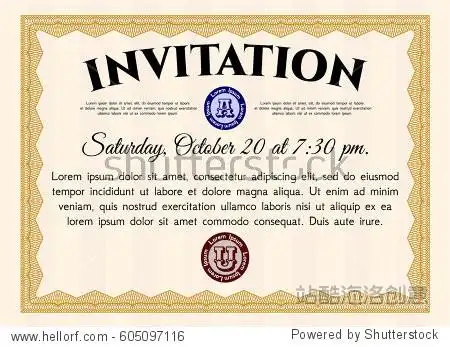 orange retro invitation. with quality background.