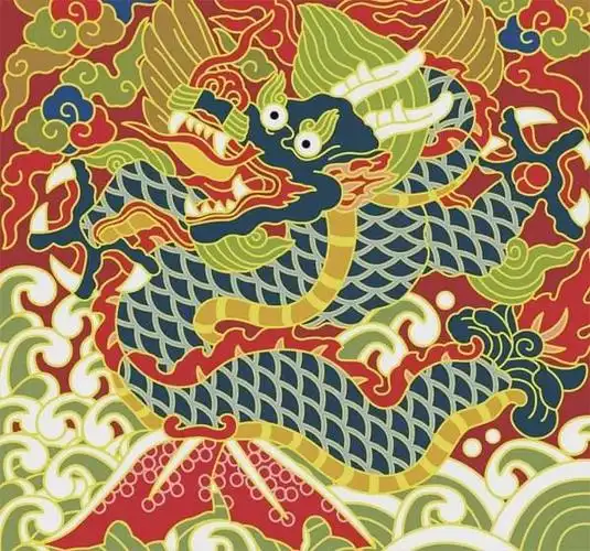 (上图)飞鱼纹样(撷芳主人摹).