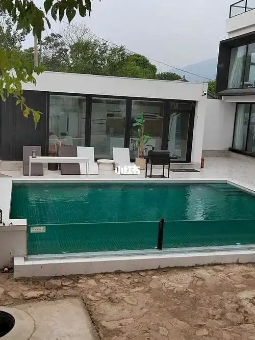 延庆民宿无边界泳池设备循环过滤效果展示