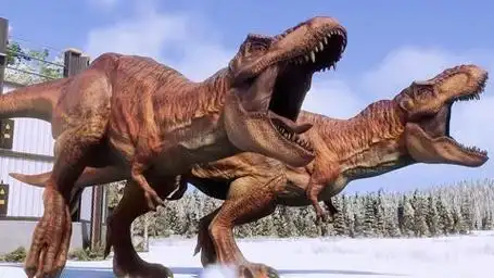 霸王龙,阿马加龙,特暴龙,战狂棘龙—游戏:侏罗纪世界进化