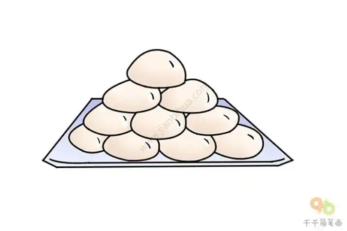 小馒头简笔画彩色