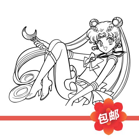 美少女战士水冰月墙贴画日本漫画动漫玻璃门镂空装饰墙壁画墙贴纸