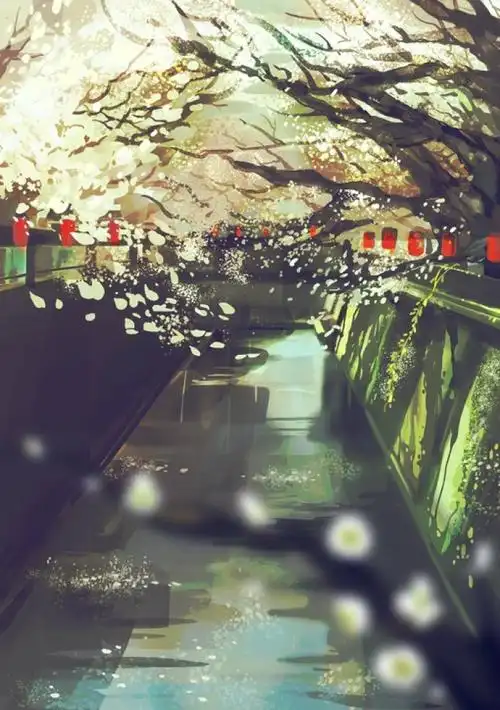 各种养眼的日系风格小清新场景插画图片分