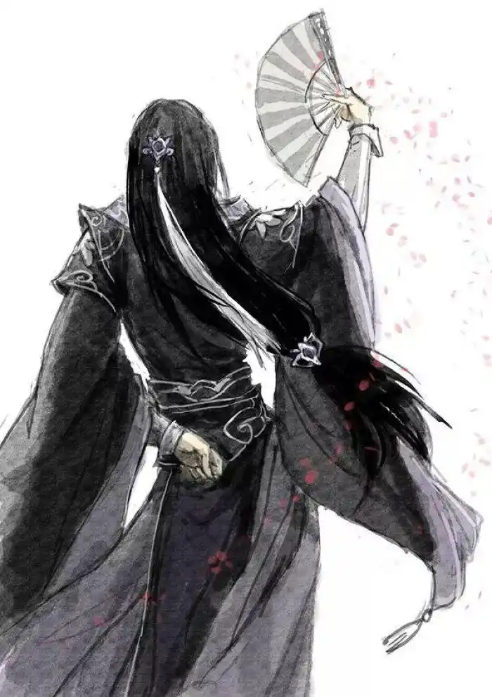 古风壁纸执扇男子陌上人如玉公子世无双