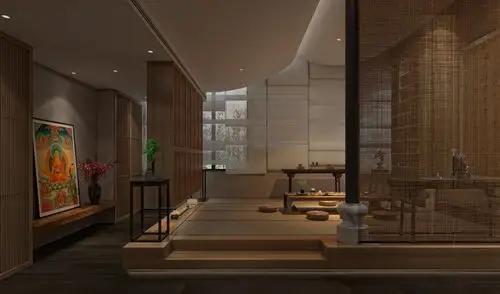 禅意小茶室-苡芯软装设计视觉表现 - 效果图交流区-建e室内设计网