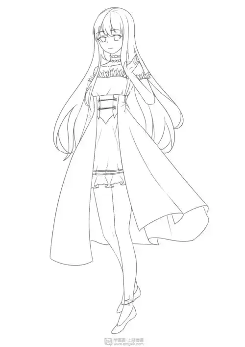 动漫人物衣服的画法学习训练 - 古唯 - 轻微课