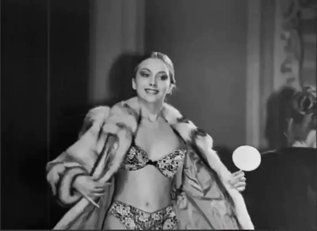 这是1993年的法国巴黎,"红磨坊"夜总会上的一场表演.