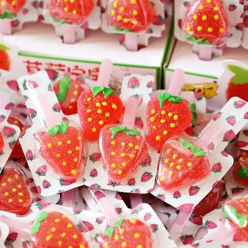 分享百分软糖棒棒糖可爱创意糖果独立小包包装传统糖果