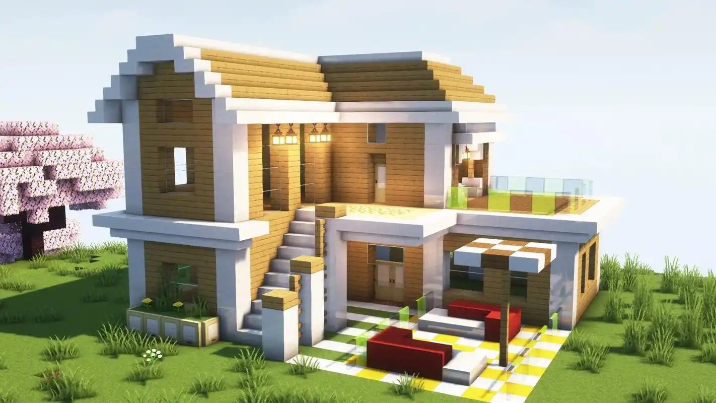 我的世界单人建筑,现代别墅#我的世界 #我的世界建筑教程 # - 抖音