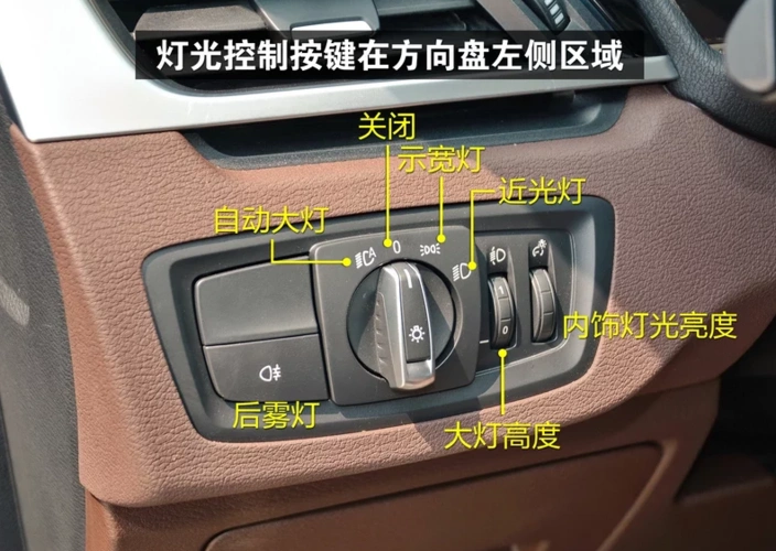 2020款宝马x1灯光操作指南