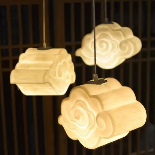 仿古云朵古风客厅卧室茶室复古中式餐厅新中式客厅吊灯