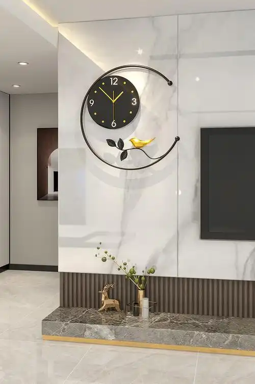 索瑞达北欧时尚客厅挂钟现代简约家用创意个性挂墙装饰轻奢钟表网红