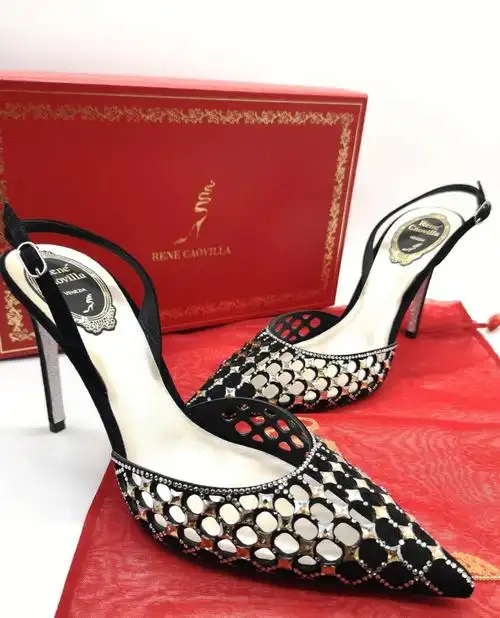 renecaovilla高跟镂空凉鞋跟高10cm绝美