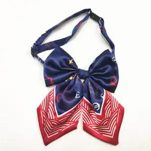 银行丝巾领花蝴蝶结图片