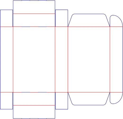 包小盒飞机盒v01展开图