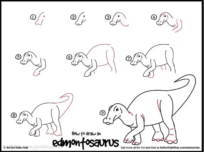 埃德蒙顿龙简笔画