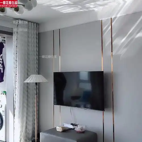 镜面钛金条背景墙直角钛金条背景墙自粘拉丝不锈钢平板黑钛金装饰条