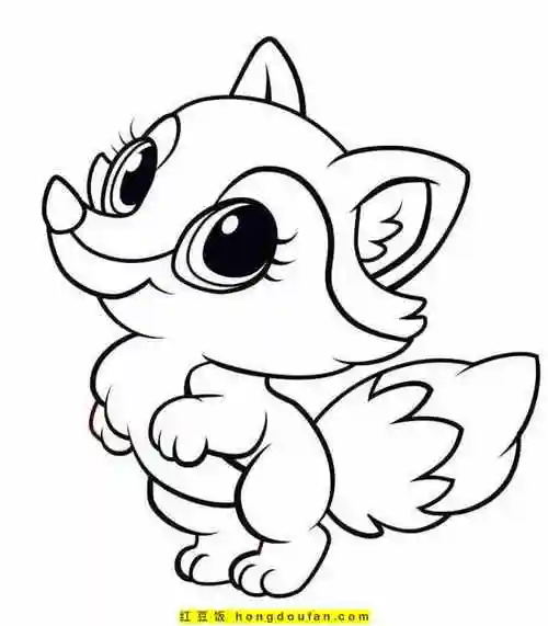 8张萌萌哒可爱小狐狸卡通儿童简笔画狐狸很有爱