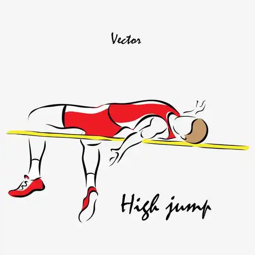 关键词 : 跳高运动员,人物插画,卡通人物,体育,运动,矢量人物,跳高