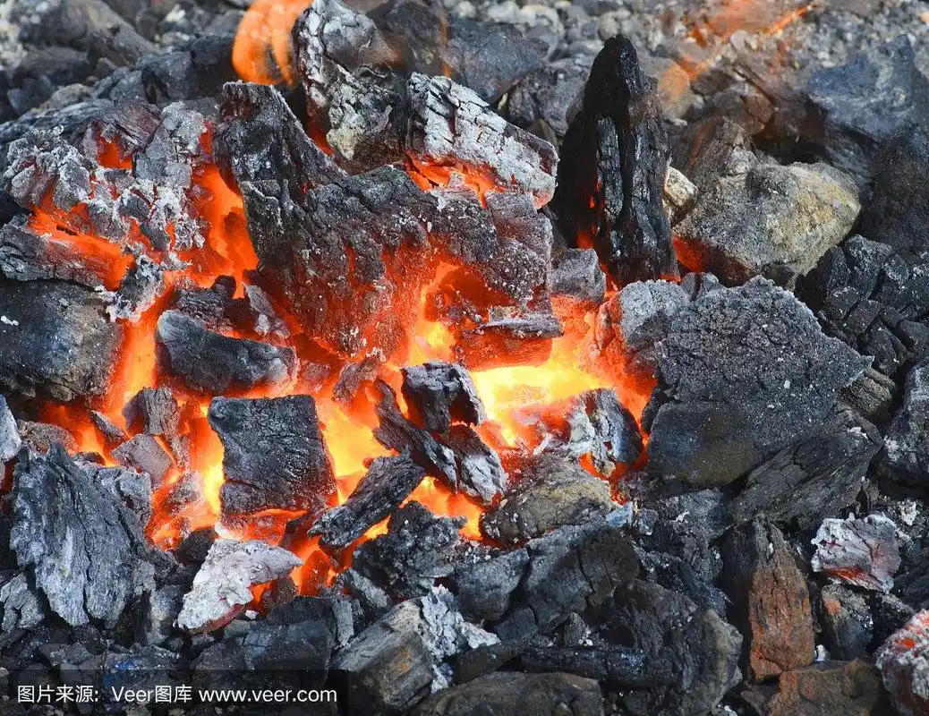 燃烧的木炭