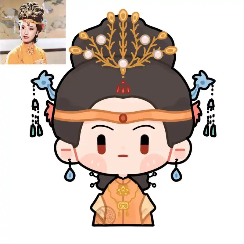 q版人物|王熙凤q版.#procreate绘画 #q版 #红 - 抖音