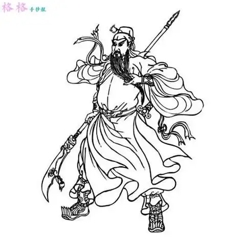 关羽简笔画关羽简笔画霸气