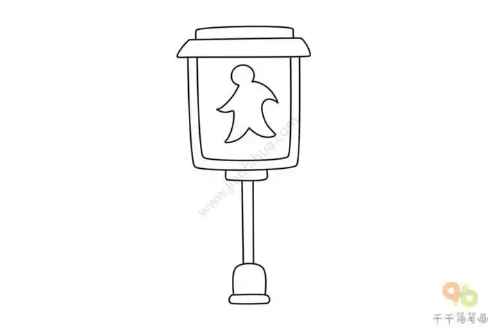 简笔画行人通过标志