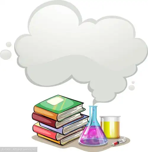 书籍和科学设备的边框设计