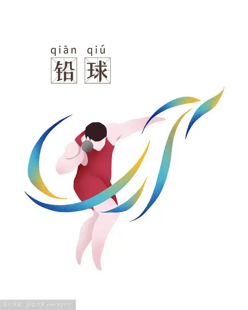 项目铅球体育运动扁平化图标白色背景有字