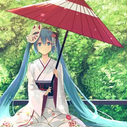 wallpaperengine初音未来和服纸伞动态壁纸
