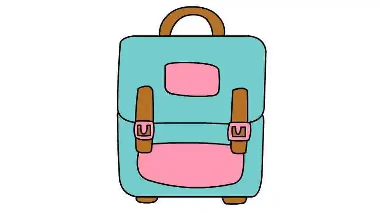 小学生背的书包简笔画 简笔画图片大全-蒲城教育文学网