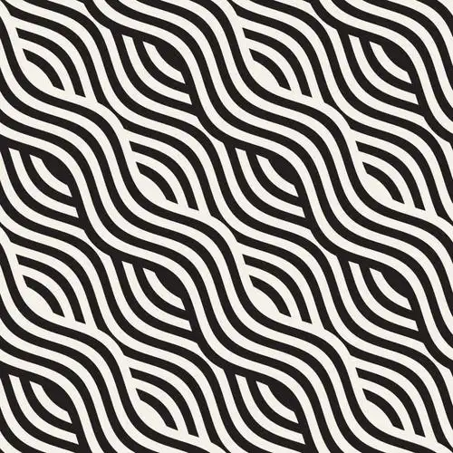 创意矢量黑色波浪线性装饰背景设计