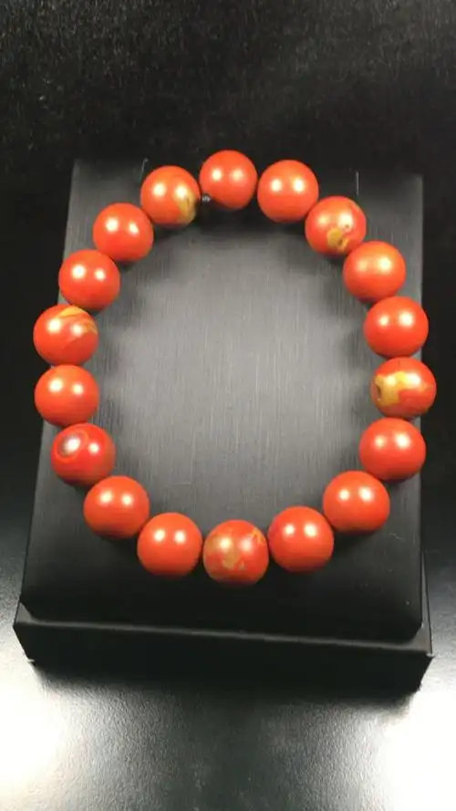 原矿九口料南红包浆手串