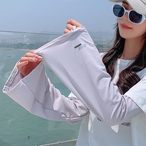 冰防晒袖套女士紫外线遮阳骑行开车手套护臂夏季宽松薄款手袖套袖