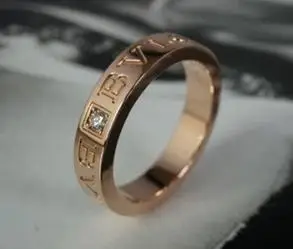 二手真品bvlgari宝格丽18k玫瑰金单钻同名戒指51号53号特价