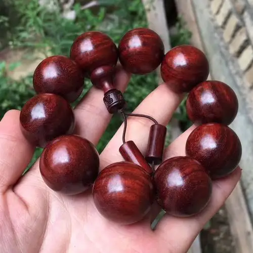 非洲小叶紫檀高密度2.5男士文玩佛珠手串 赞比亚血檀木制2.0手链