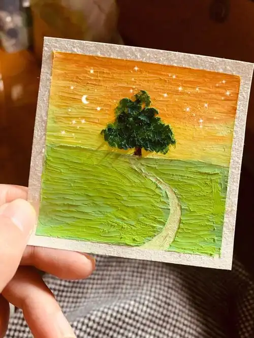 油画棒超简单哒新手轻松入门小风景来啦