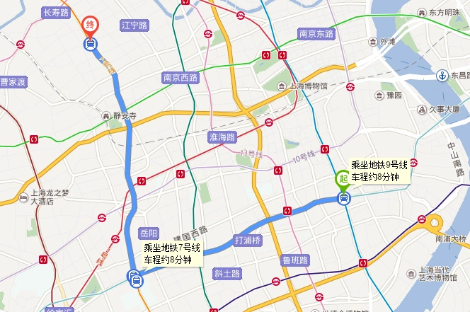 陆家浜路地铁站到昌平路地铁站怎么走