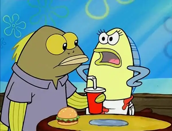 求海绵宝宝里群演鲶鱼的表情包