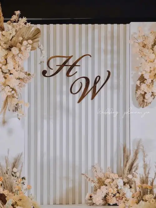 婚礼色系:香槟色 白色 金色 蒲叶 芦苇#婚礼 #我的走心婚礼  #婚礼