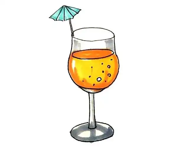 儿童学画带颜色果汁简笔画步骤教程果汁怎么画