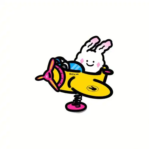 98#兔子  #插画  #摇摇车  #壁纸  #卡通壁纸  #治愈  #兔兔