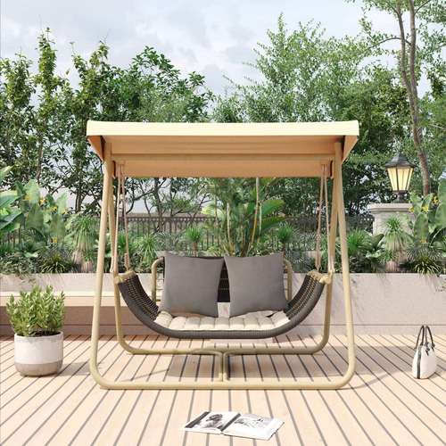 品榕沐业户外秋千庭院秋千吊椅室外藤椅吊篮网红民宿阳台秋千