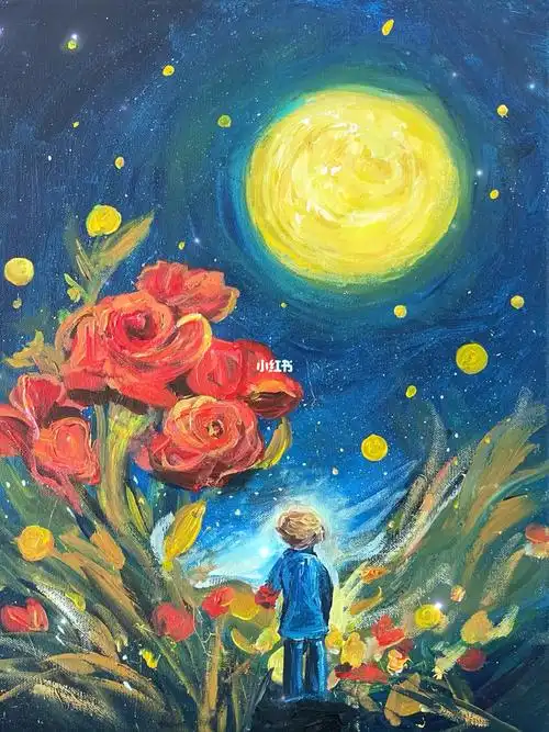 图片素材来源@晚安小树98#丙烯画  #零基础学画画  #绘画过程  #小