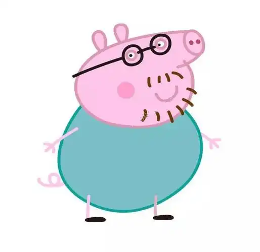 小猪佩奇简笔画教程:画猪爸爸