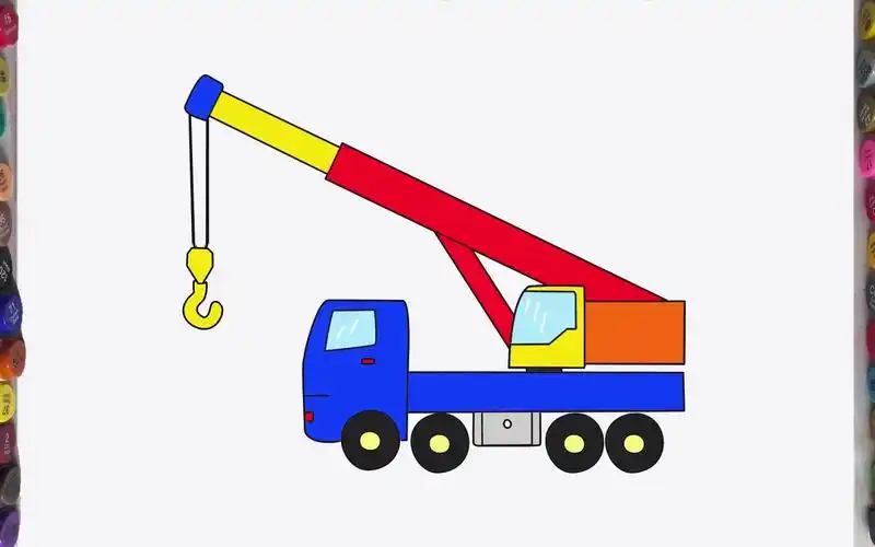 吊车简笔画