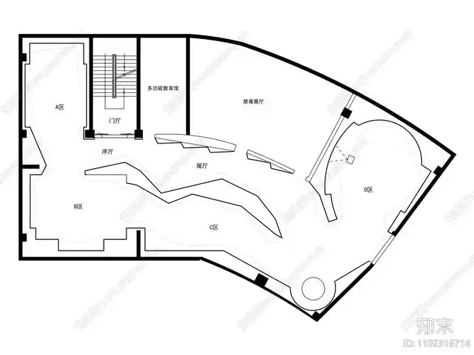 展厅平面布置图施工图下载