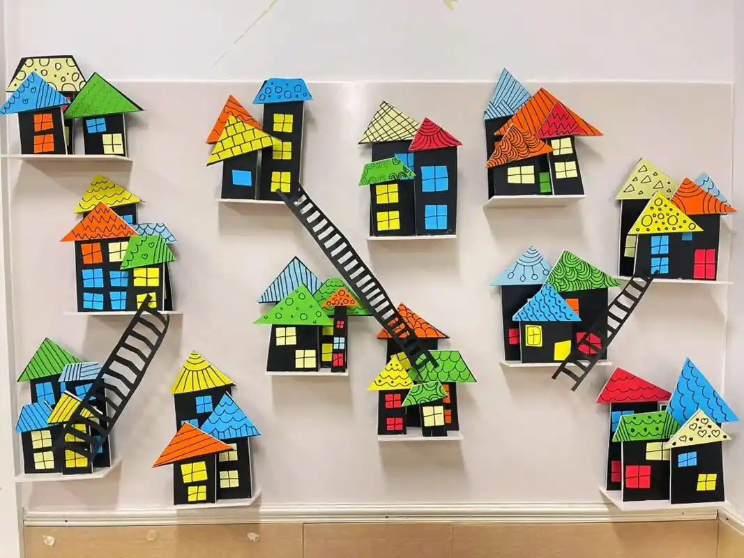 超赞的建构区墙面布置,好爱好爱.#幼儿园 #环创 #幼儿园开 - 抖音