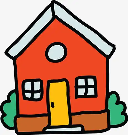 卡通可爱的小房子矢量图装饰插画素材